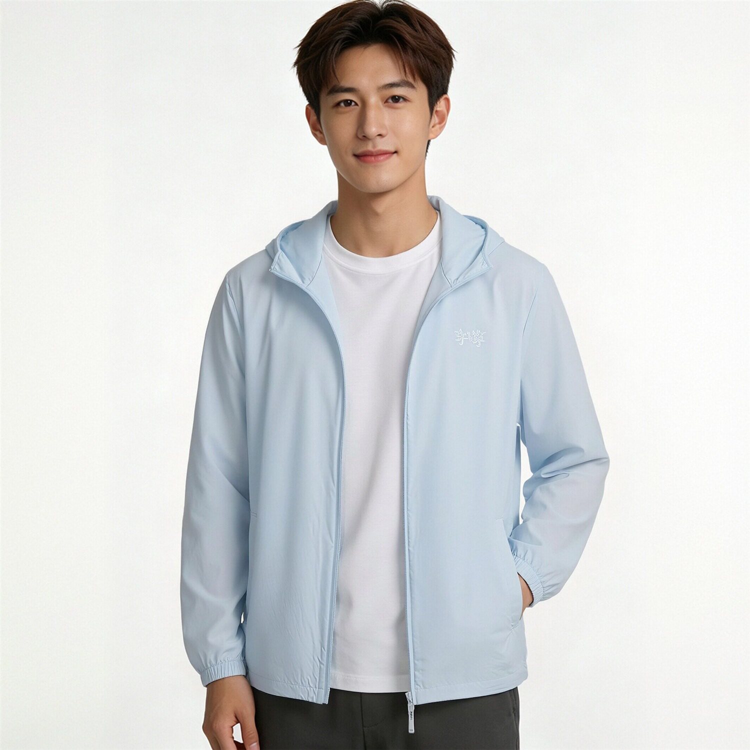 李宁运动男子连帽防晒