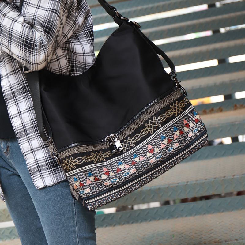民族风刺绣大容量多用托特包