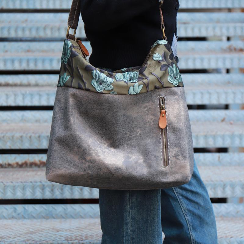 中国风大容量牛仔通勤包