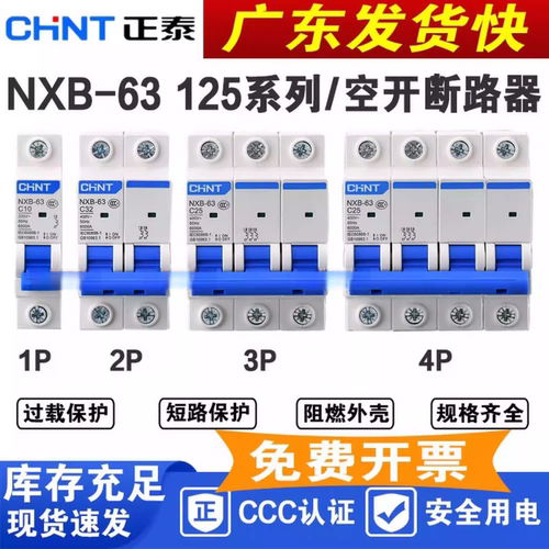 正泰空气开关断路器NXB-63正品