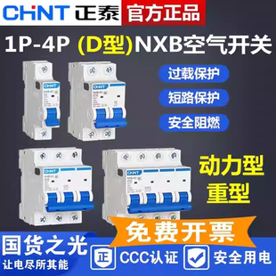 10A 动力断路器 NXB 正泰 63A 空气开关 D型