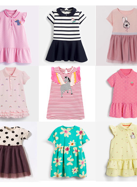 断码清仓 女童短袖连衣裙2岁宝宝3纯棉T恤裙子4儿童公主裙婴幼儿6
