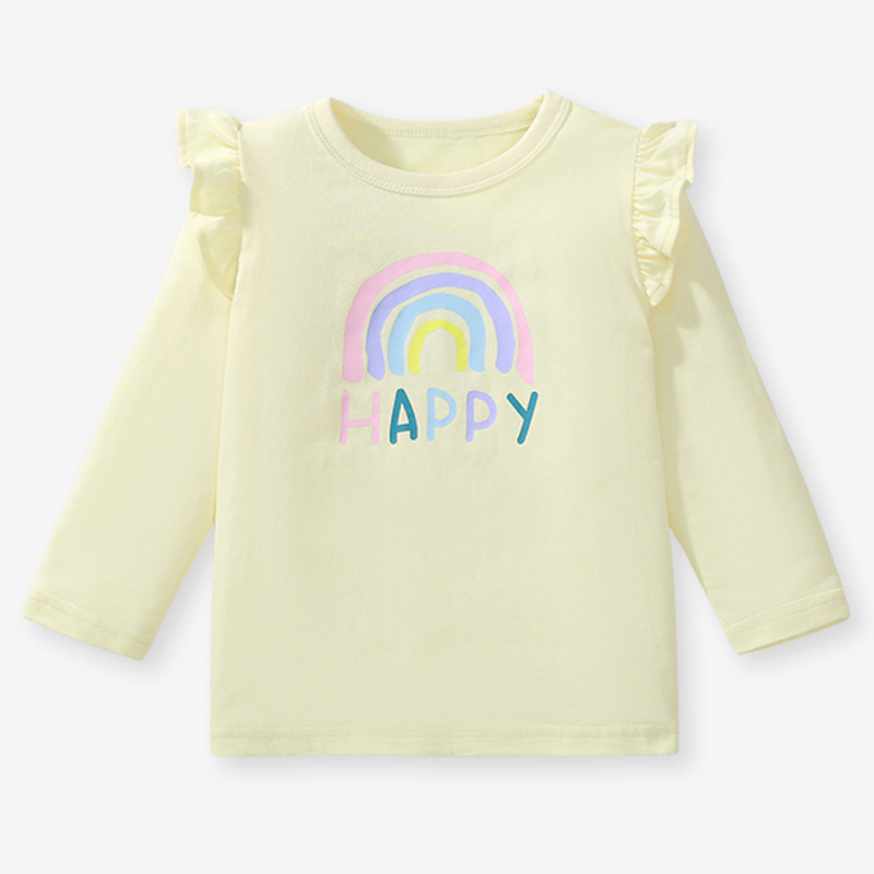 圆领休闲长袖字母T恤衫纯棉