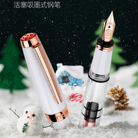 Sanwentang mini Business Art Student Gift Writing Practice Porcelain White Rose Gold Pen 580mini thumbnail 6