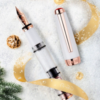 Sanwentang mini Business Art Student Gift Writing Practice Porcelain White Rose Gold Pen 580mini thumbnail 7
