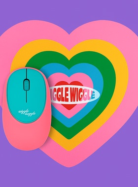 wiggle wiggle无线鼠标静音女生可爱硅胶解压便携办公笔记本台式