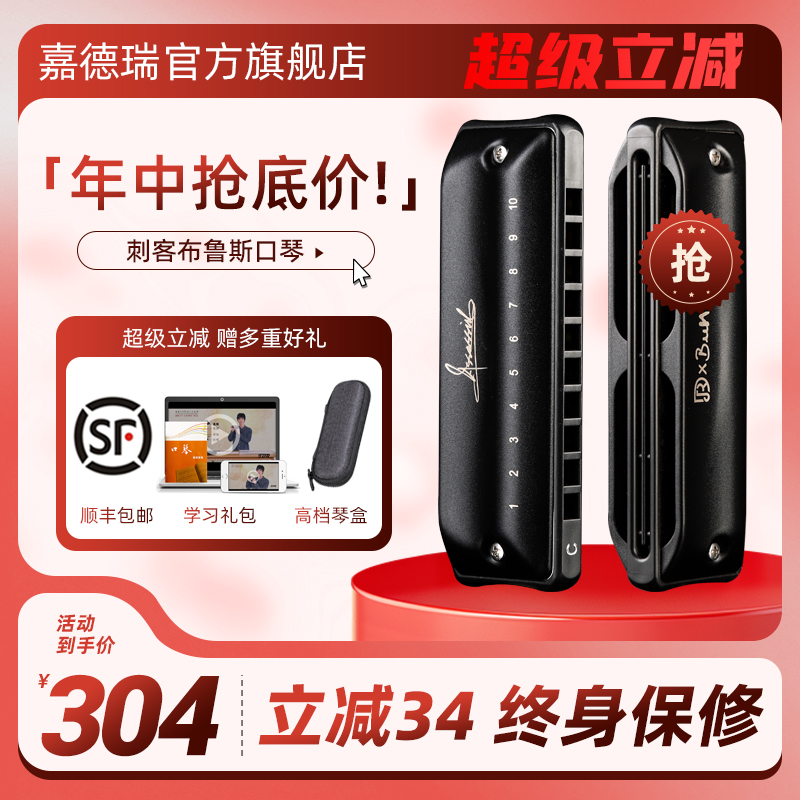 JDR刺客Assassin布鲁斯十孔口琴