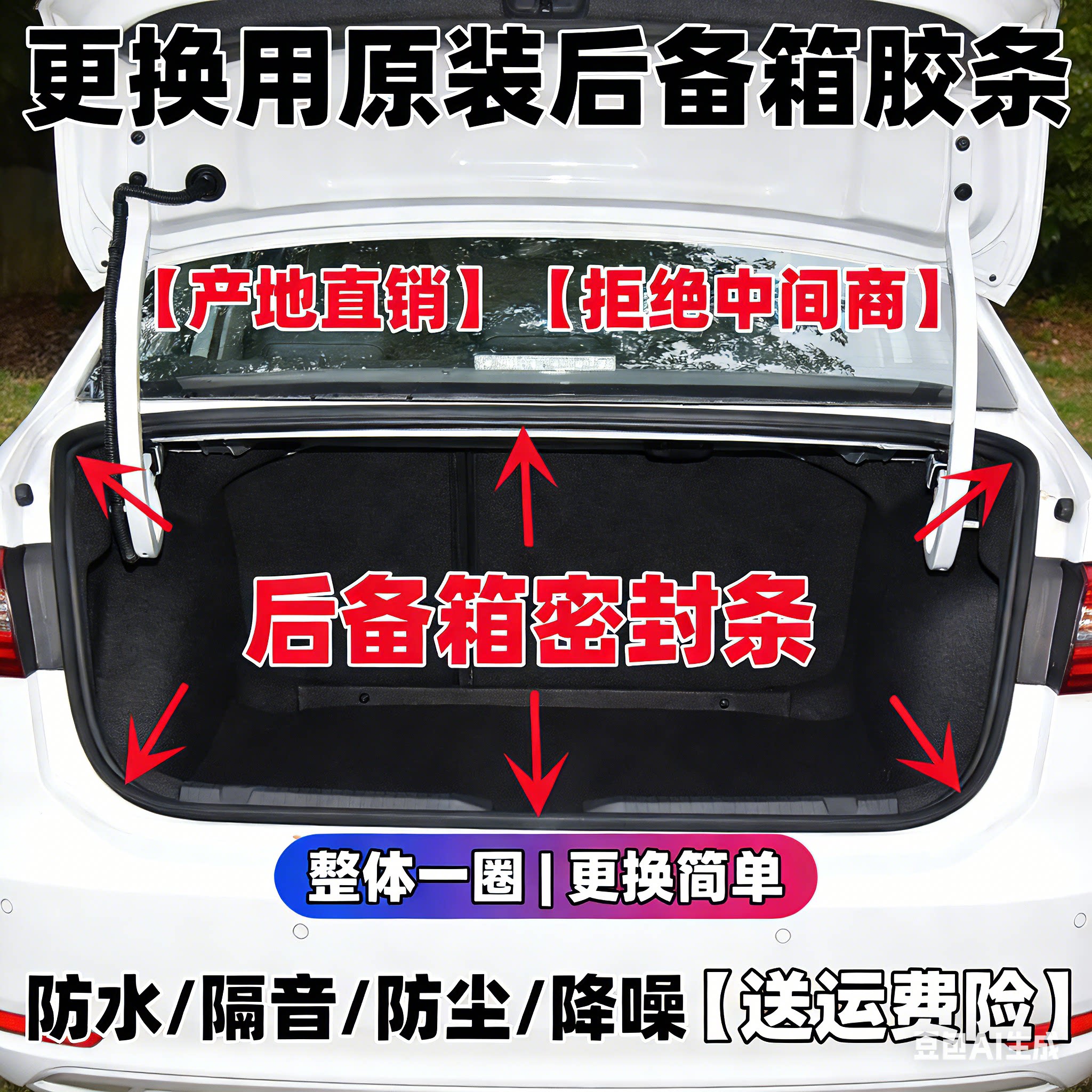 丰田卡罗拉雷凌凯美瑞后备箱胶条
