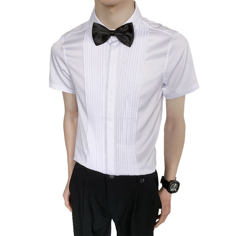 714-9340P40控59/2025短袖工作服衬衫修身ktv伴郎服衬衣法式礼服,男装T恤,星座714(原C313)