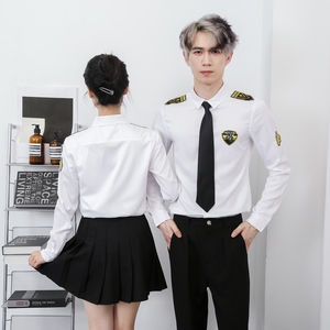 714-D516P45控69/2025春季新款衬衫空少ktv演出服礼服美容美发店图片