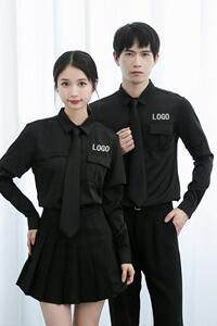 714-D612P45/2025春季男女空少服衬衫修身KTV发型师工作服制服图片