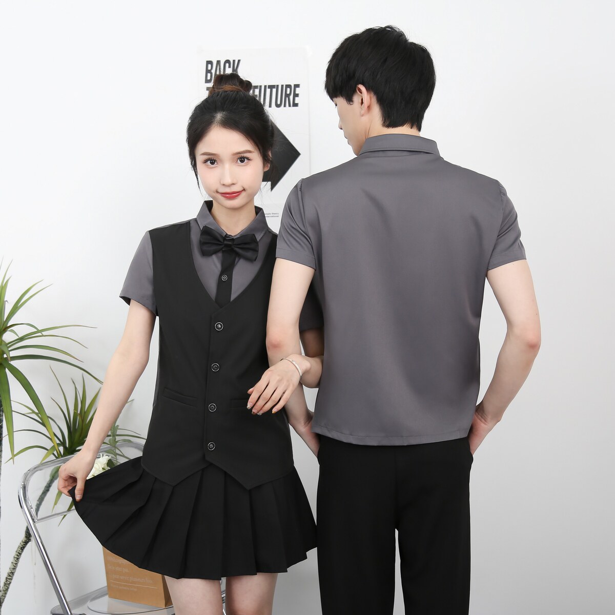 714-H6005P55控79/2025新款夏季ktv酒吧工作服衬衫修身马甲制服,男装衬衫,星座714(原C313)