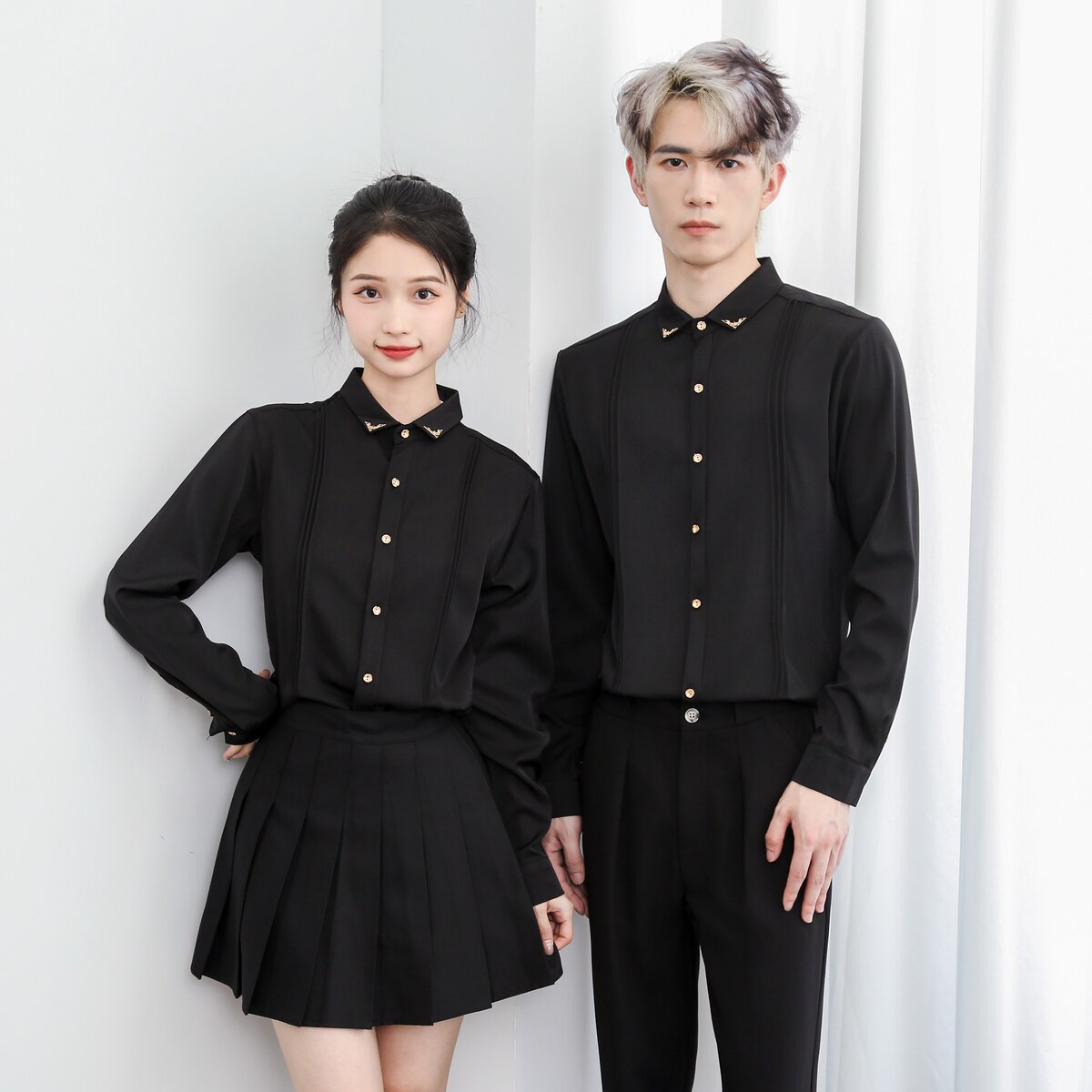 714-Y223特P40控59/2026秋季修身工作服衬衫理发店ktv酒吧制服,男装衬衫,星座714(原C313)