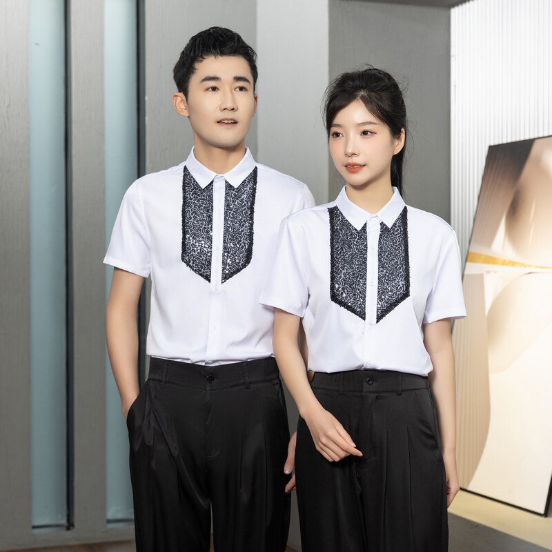 714-D3014P45控59/2025夏季短袖衬衫礼服舞蹈工作服衬衣ktv制服,男装T恤,星座714(原C313)
