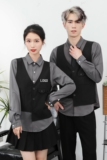 714-H657P55控69/2026春季修身假两件马甲工作服衬衫ktv酒吧制服，男装衬衫，星座714(原C313)