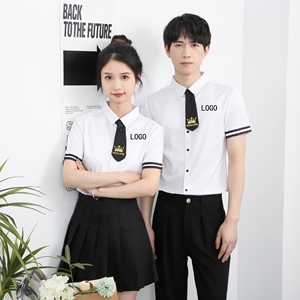 714-C630P40控59/2025夏工作服空少衬衫团体制服修身ktv酒吧衬衣图片