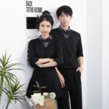 714-D3048P45控69/2025新款假两件拼色工作服衬衫餐厅奶茶店制服，男装衬衫，星座714(原C313)