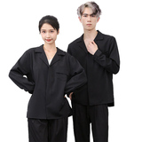 714-H3064P55控69/2026春季男女中性风西装领博外套衬衫工作服，男装西服套装，星座714(原C313)