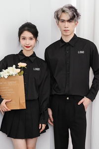 714-D3040P48控69/2025春季宽松衬衫工作服餐厅奶茶店ktv制服图片