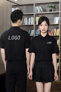 714-C3016P35控49/2025夏季男女短袖Polo衫团建纯色工作服三色图片