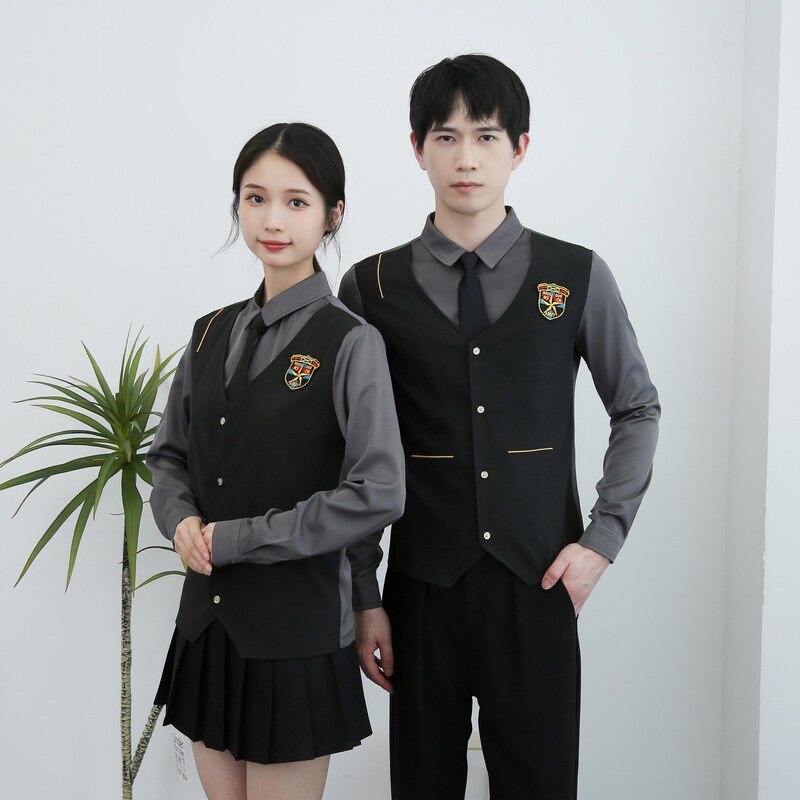 714-H667P55/2025春季新款工作服衬衫男女假两件衬衣KTV台球城服图片