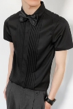 714-9340P40控59/2025短袖工作服衬衫修身ktv伴郎服衬衣法式礼服，男装T恤，星座714(原C313)