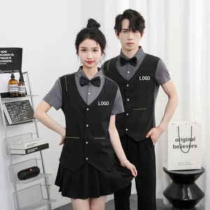 714-H6009P55控79/2025夏男女台球城工作服衬衫ktv餐厅衬衣桌球城图片