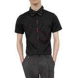714-C631P40控59/2025夏短袖衬衫修身工作服迎宾礼服伴郎服衬衣，男装T恤，星座714(原C313)