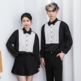 714-H3033P55控69/2024秋季男女中性风亮片装饰日系宽松制服衬衫，男装衬衫，星座714(原C313)