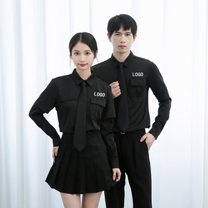 714-D612P45/2025春季男女空少服衬衫修身KTV发型师工作服制服图片
