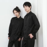 714-D3039P45控65/2025春简约长袖衬衫餐厅美发厅奶茶店店服宽松，男装衬衫，星座714(原C313)