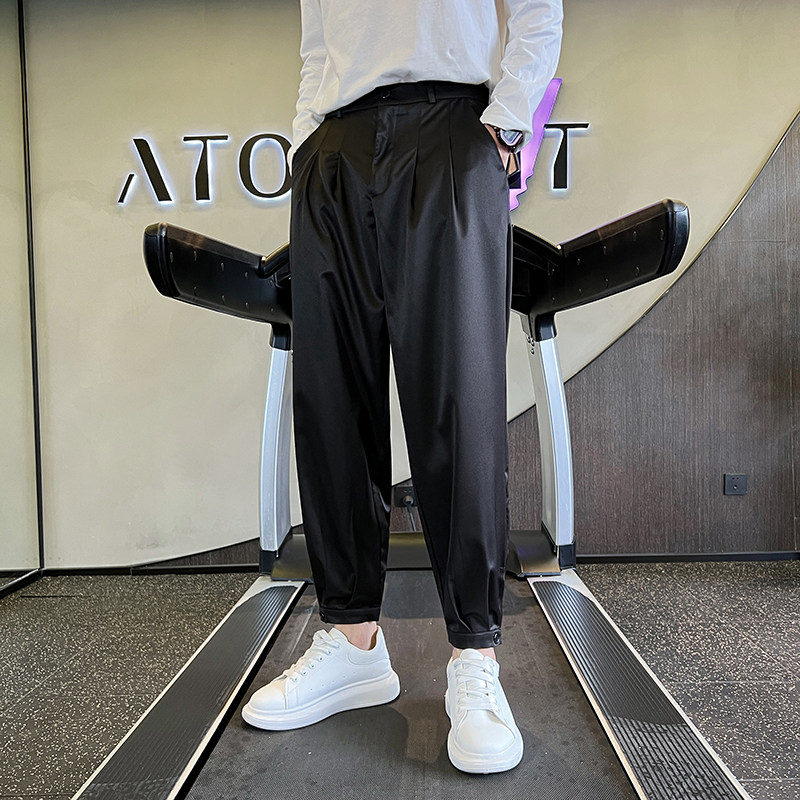 714/K3011P45控65四季可穿垂感休闲裤哈伦裤工作服裤子发型师服，男装休闲裤，星座714(原C313)