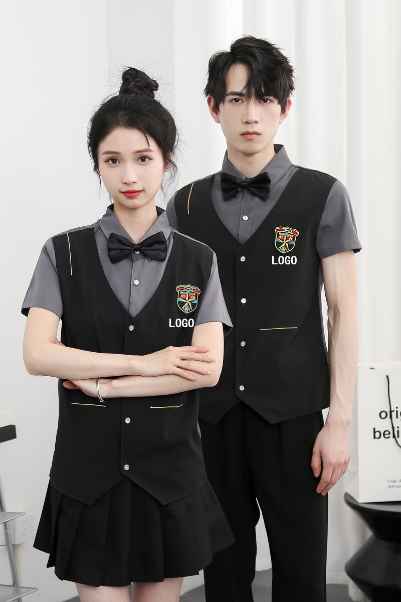 714-H669P55控79/2025新款夏装男女假两件ktv台球城流制服工作服,男装工装外套,星座714(原C313)