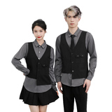 714-H657P55控69/2026秋季修身假两件工作衬衫ktv酒吧理发店制服，男装衬衫，星座714(原C313)