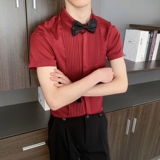 714-9340P40控59/2025夏短袖工作服衬衫修身ktv发型师衬衣礼服潮，男装T恤，星座714(原C313)