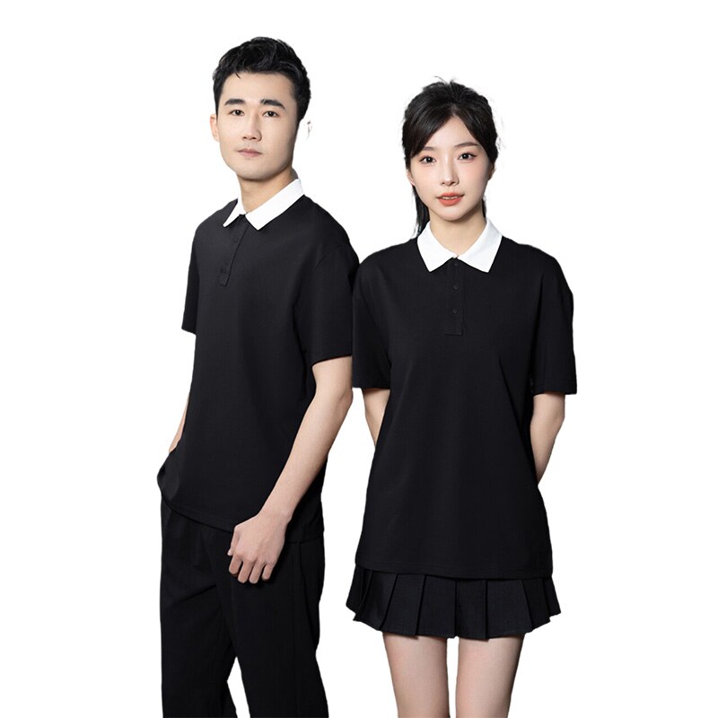 714-D3017P45控59/2025夏季男女短袖Polo衫餐厅奶茶店发型师制服,男装T恤,星座714(原C313)