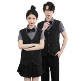 714-H3057P55控79/2025夏季男女简约假两件工作服衬衫ktv餐厅制服，男装衬衫，星座714(原C313)
