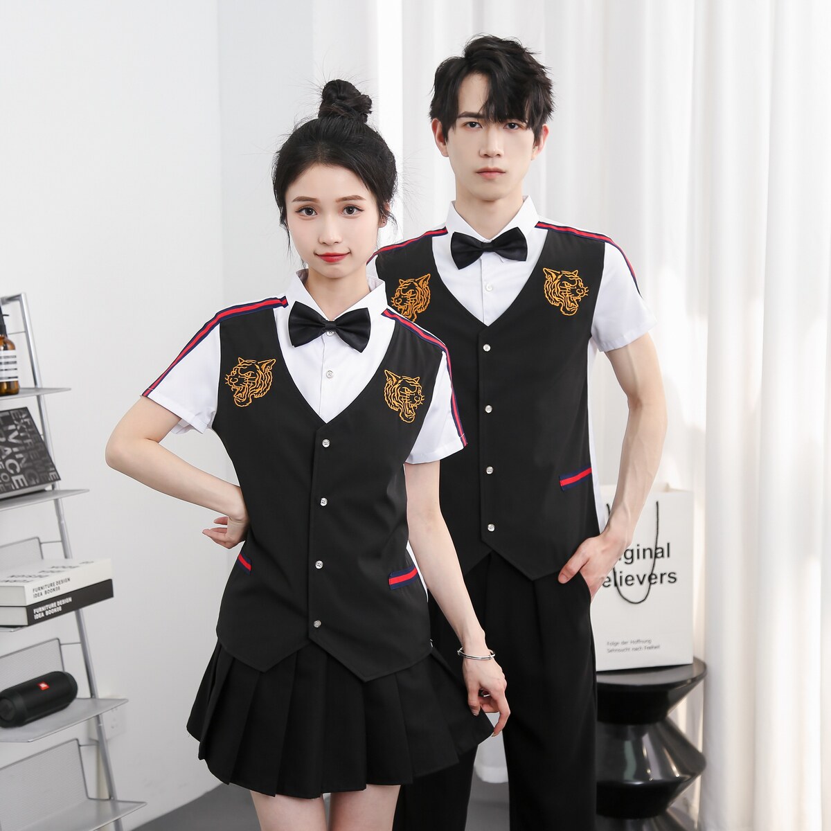714-H665P55控79/2025新款夏装男女假两件马甲衬衫潮流制服工作服,男装衬衫,星座714(原C313)
