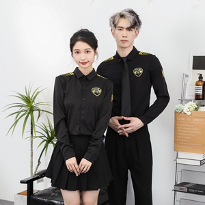 714-D516P45控69/2025春季新款衬衫空少ktv演出服礼服美容美发店图片