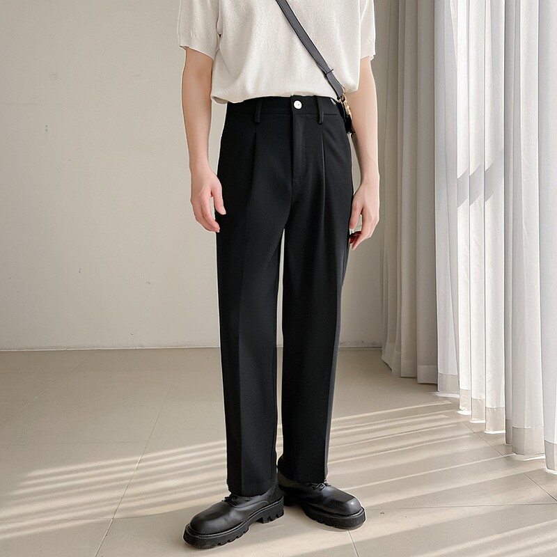 714/K3069P45控59/2025春季新款男士休闲西裤工作服小脚裤图片