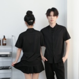 714-C3074P40控59/2025夏季工作服衬衫理发店西餐厅奶茶店制服潮，男装衬衫，星座714(原C313)