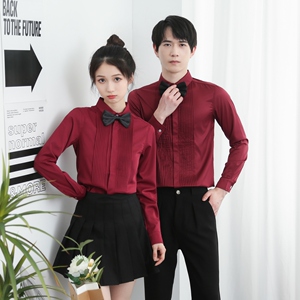 714-Y207P45控65/2026秋季酒吧餐厅礼服衬衫伴郎发型师工作制服图片