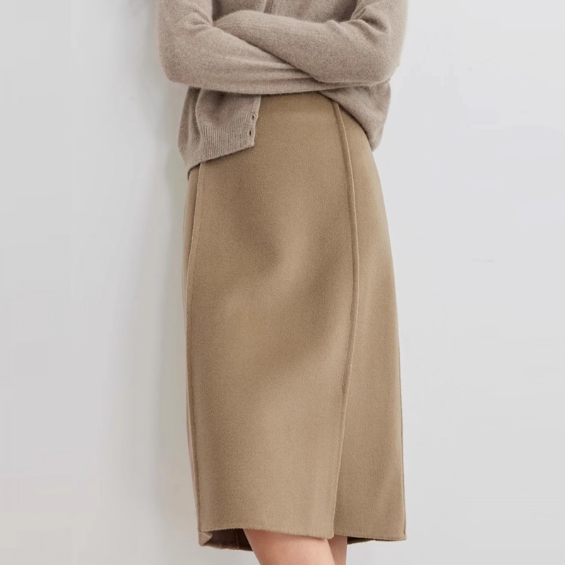 简约风手工双面呢半裙