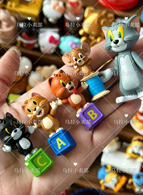 「乌拉」正版日单TOMY 扭蛋散货 猫和老鼠 让我们手牵手模型 摆件