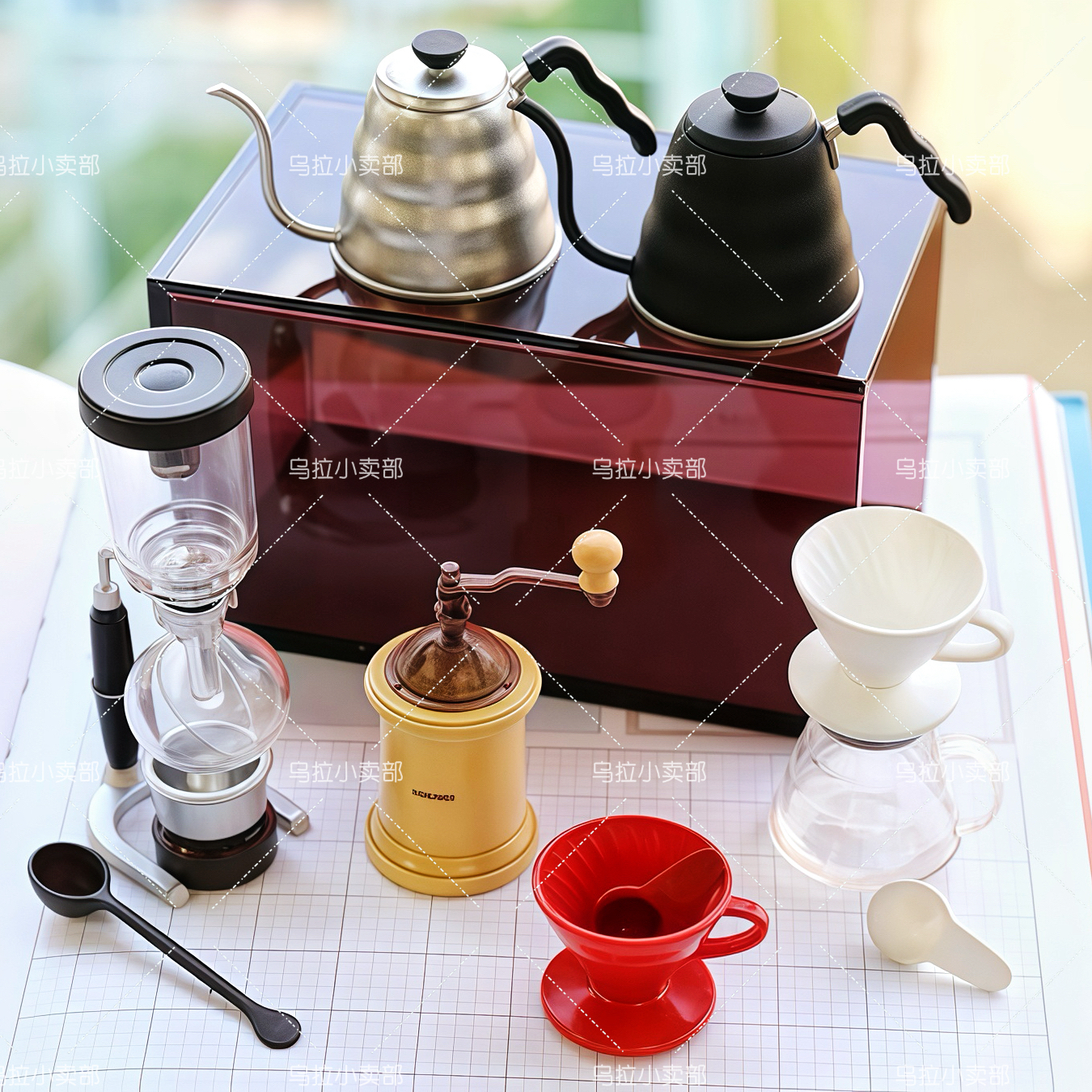 【全套现货】全新日本Kenelephant 啃大象 HARIO咖啡机 微缩 摆件