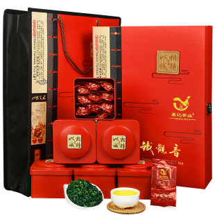 茶叶新茶铁观音浓香型500g礼盒装易记茶业以诚相待木质礼盒装