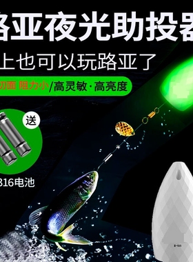 路亚饵翘嘴专用助投器抛投训练器电子夜光缓沉浮水飞蝇串钩助抛器