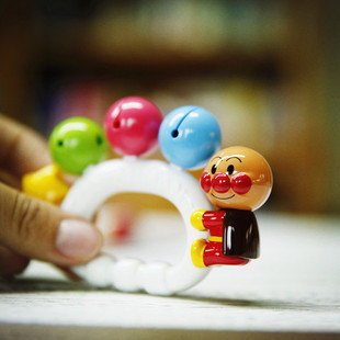 面包超人宝宝手摇铃沙锤摇鼓响板牙胶手抓球幼儿安抚玩具0-6-12