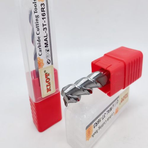 KLOT 圆鼻合金铣刀 3刃铝用刀 55度铝用直柄立铣刀5 6 8 10 12R2