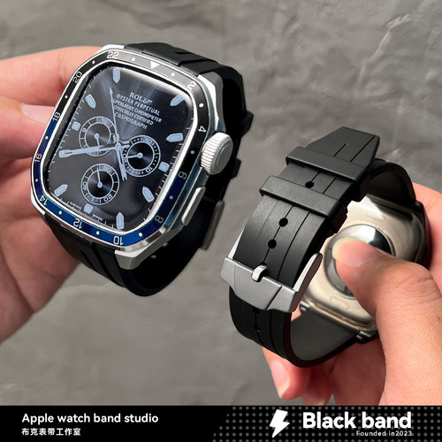 适用s10苹果手表ultra3改装s11apple一劳永逸表带s9金属壳iwatch